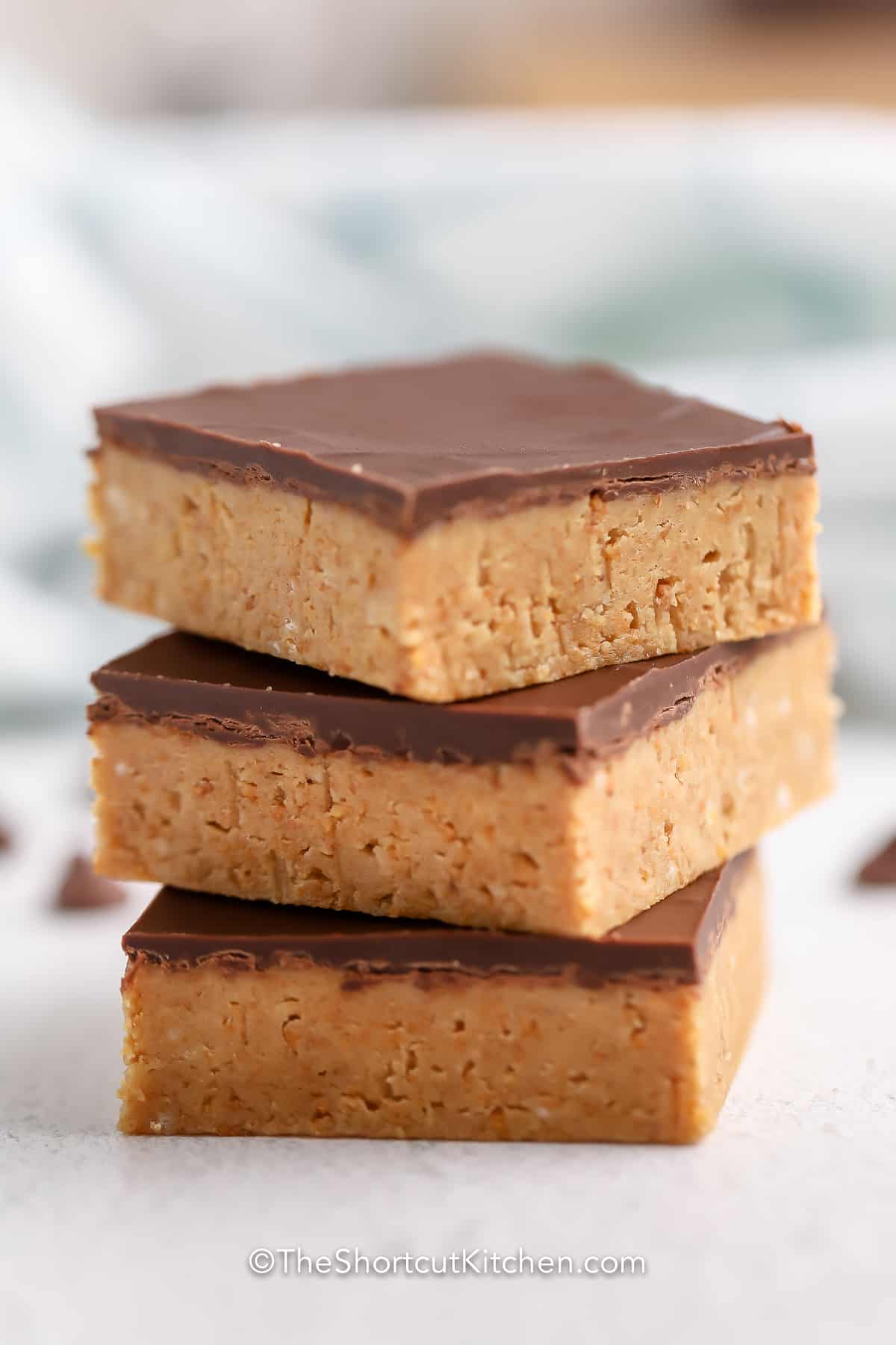 stack of peanut butter bars