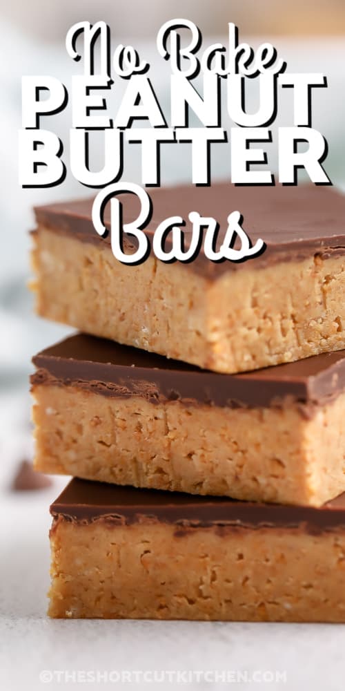 peanut butter bars with text