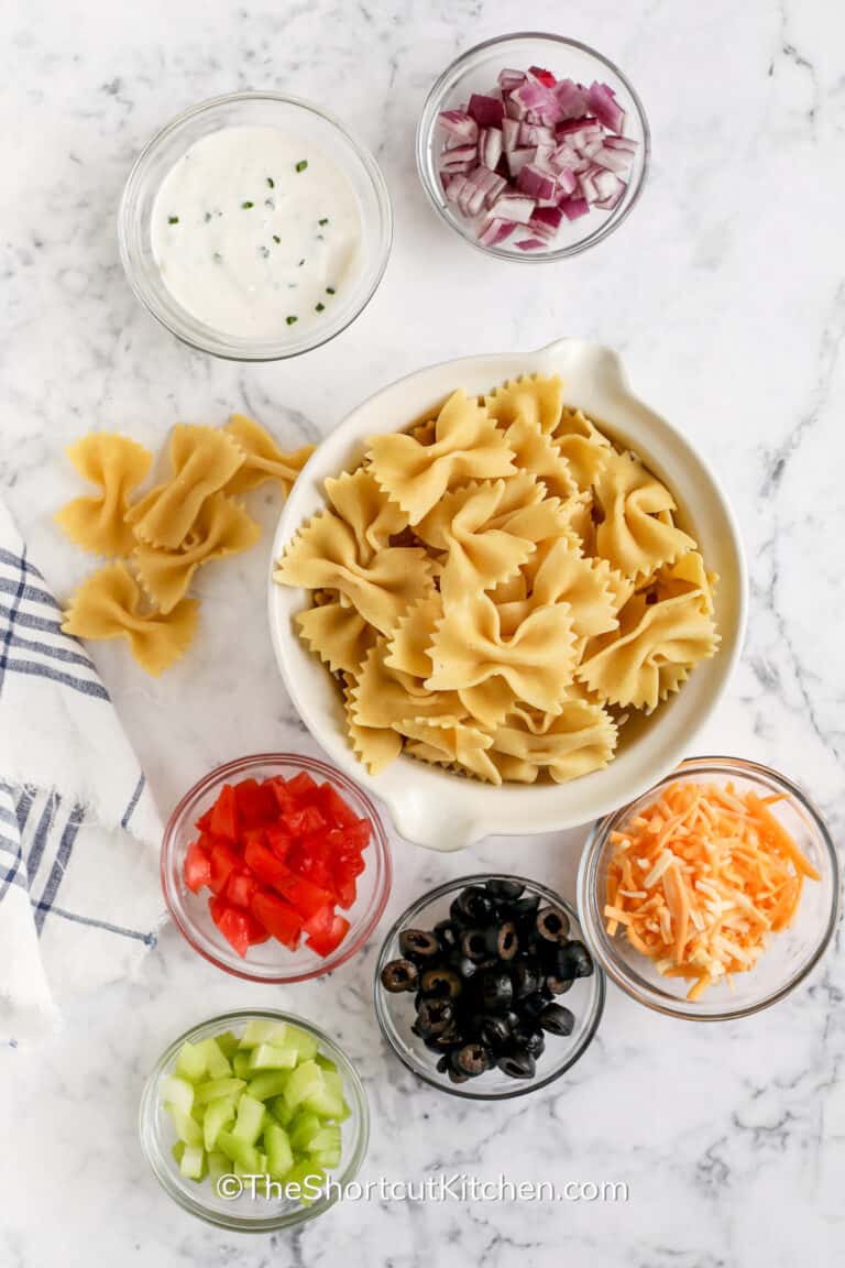 Bow Tie Pasta Salad (Quick and Easy Recipe!) The Shortcut Kitchen