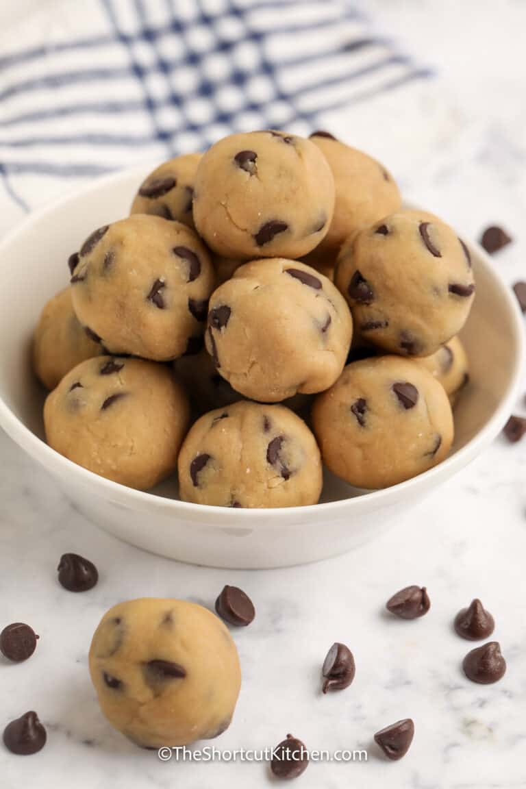 Chocolate Chip Cookie Dough Balls The Shortcut Kitchen