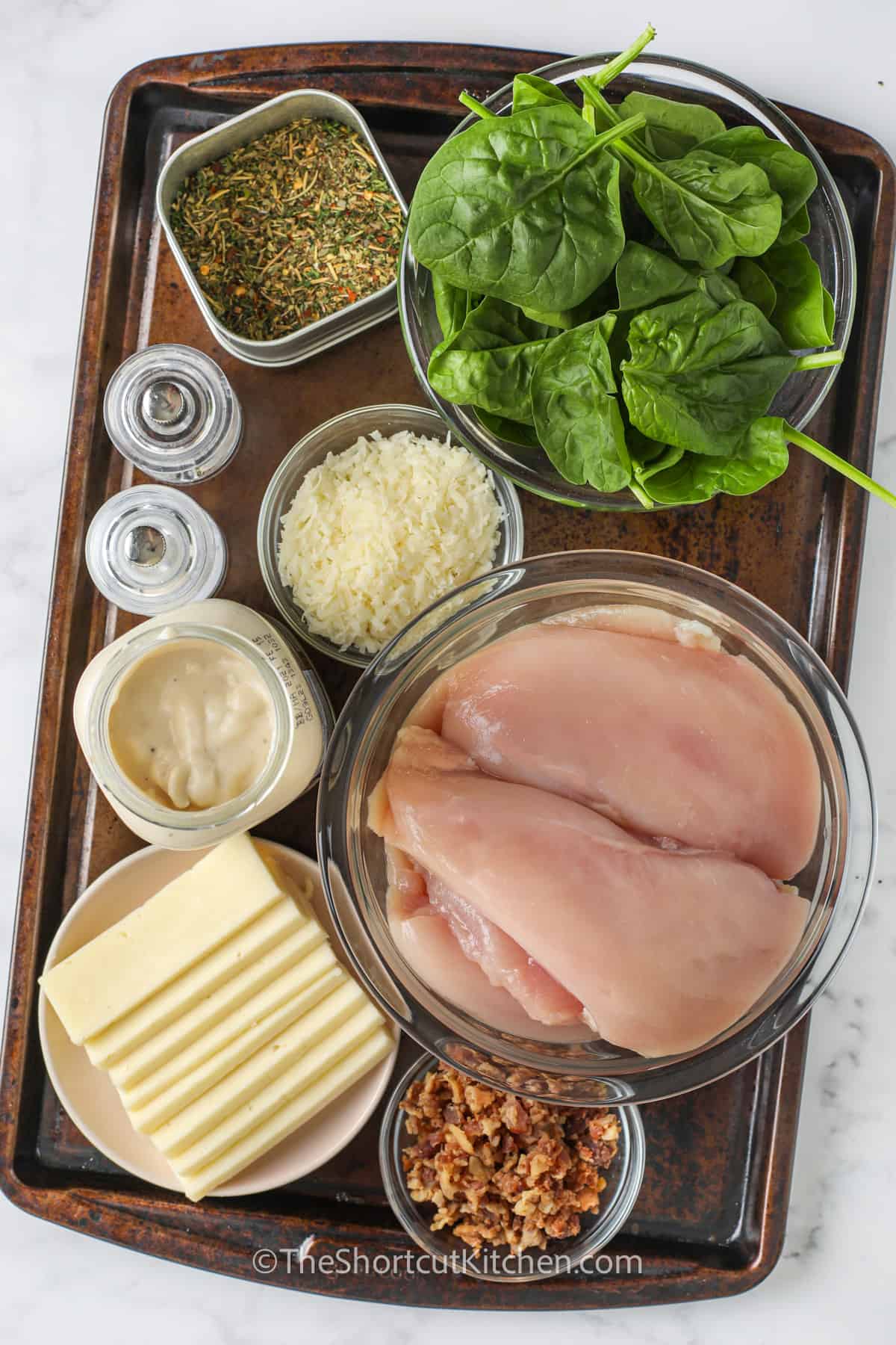 ingredients to make Crock Pot Chicken Florentine