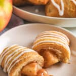 open Easy Apple Turnovers Recipe to show apple filling