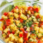 close up of Pineapple Salsa