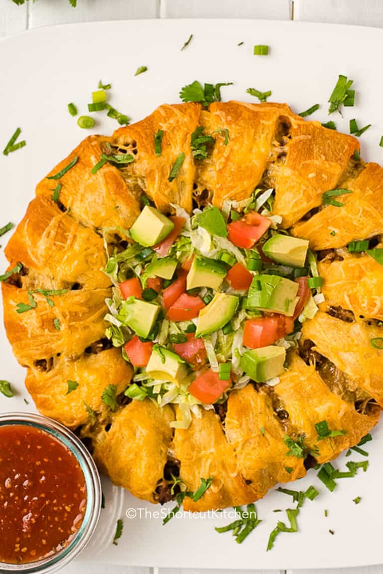 Taco Ring Recipe (With Crescent Rolls!) - The Shortcut Kitchen