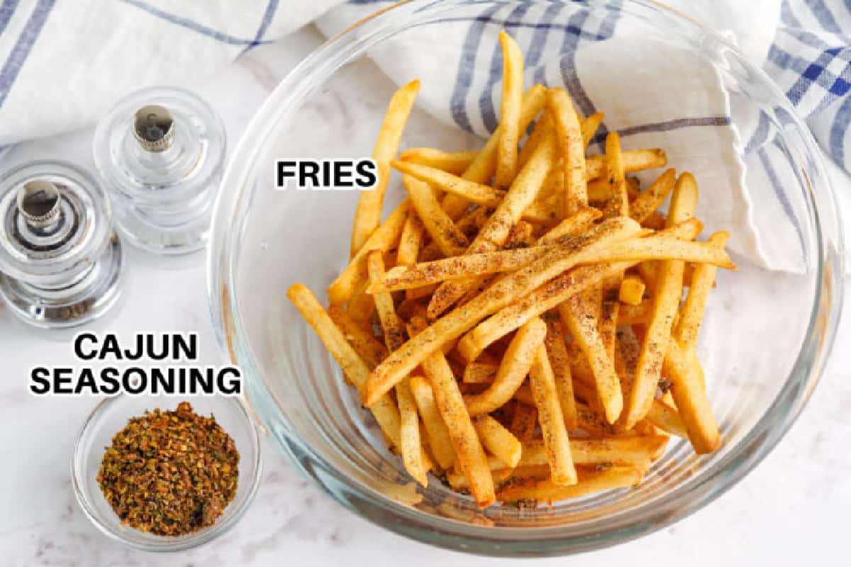 fries and cajun seasoning for air fryer Cajun Fries with labels