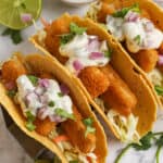 plated Fish Stick Tacos