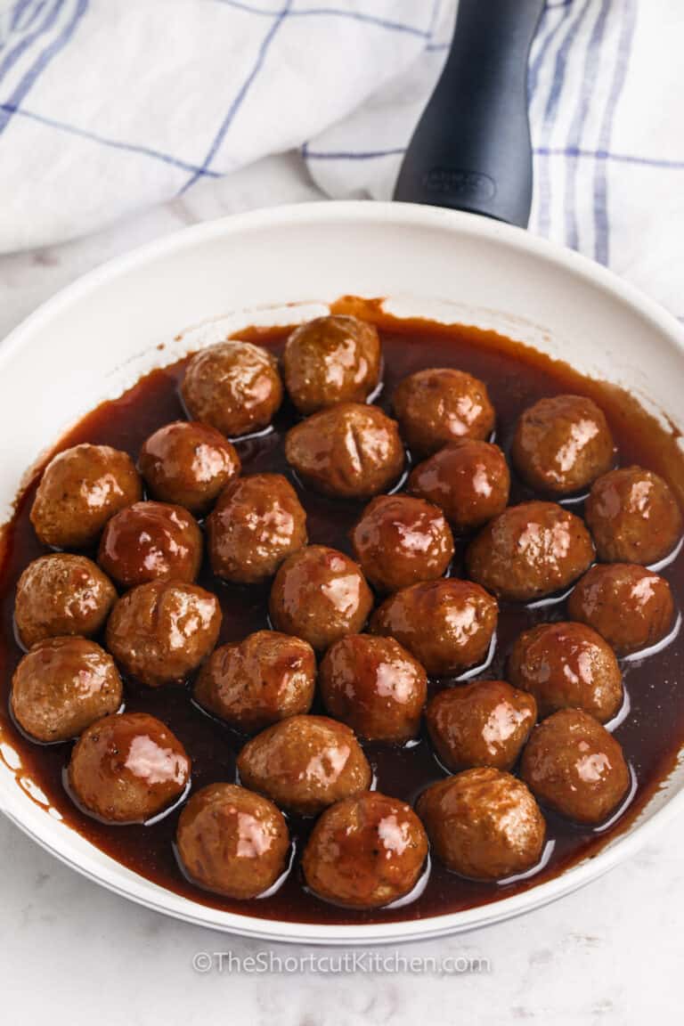 Easy BBQ Meatballs (3 Ingredient Recipe!) The Shortcut Kitchen
