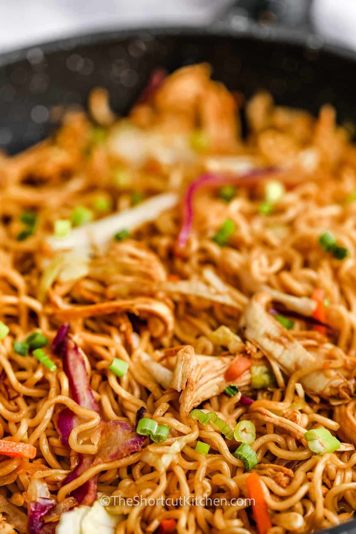 close up of Easy Teriyaki Noodles