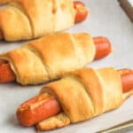 cooked Crescent Roll Hot Dogs