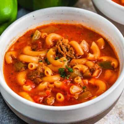Beef And Tomato Macaroni Soup (Hearty!) - The Shortcut Kitchen