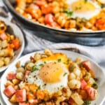 plated Breakfast Hash With Ham