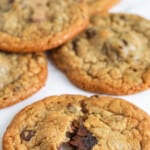 cooked Nutella Stuffed Cookies with one open