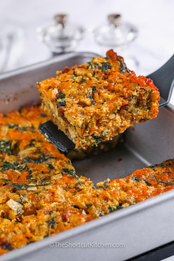 Cheesy Spinach Stuffing Casserole (Easy!) - The Shortcut Kitchen