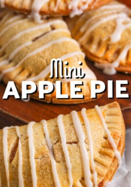 Mini Apple Pie Bites with icing and a title