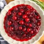 top view of Whole Berry Cranberry Sauce in a bowl