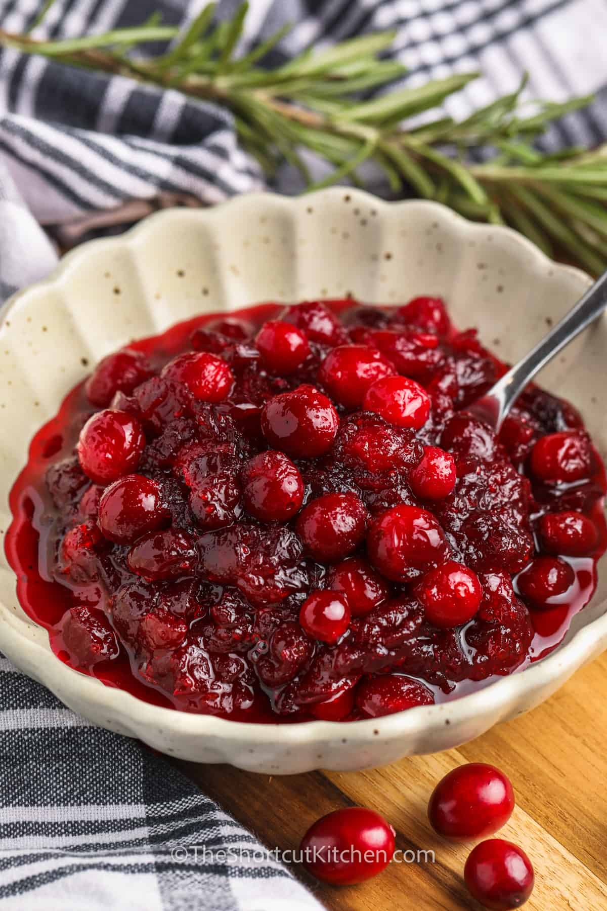 plated Whole Berry Cranberry Sauce