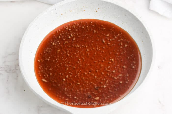 Homemade Honey Garlic Sauce mixed in a bowl