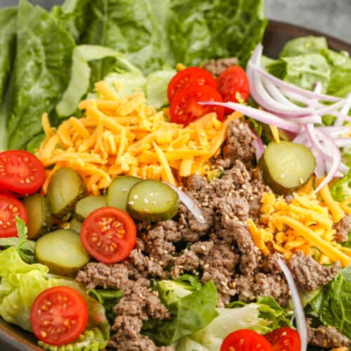 bowl of Cheeseburger Salad
