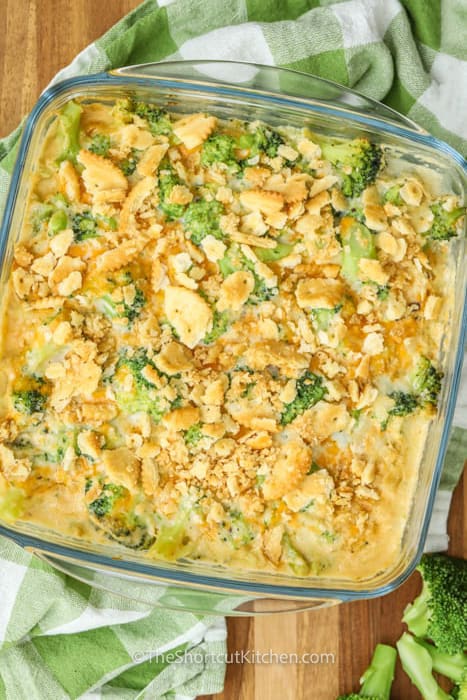 baked Broccoli Casserole with ritz crackers