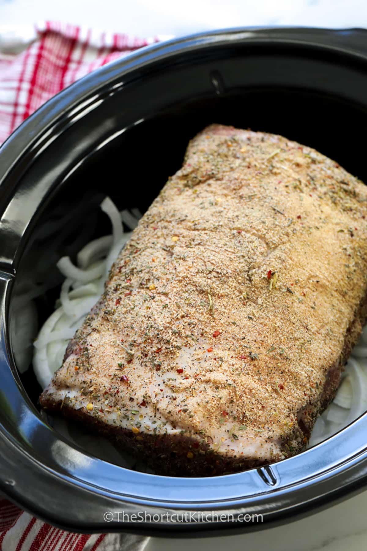 Crock Pot Pork Loin in the slow cooker