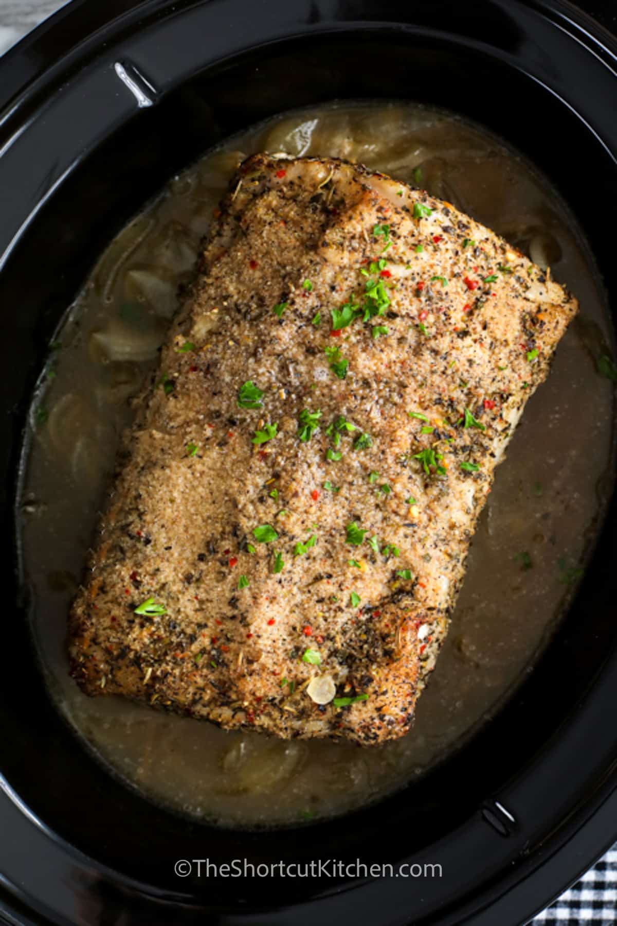 cooked Crock Pot Pork Loin