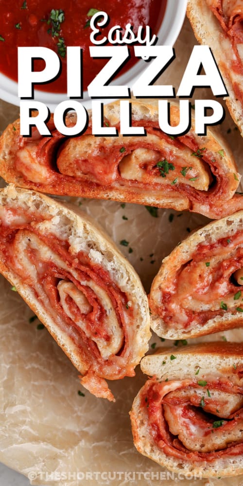 pizza roll up with text