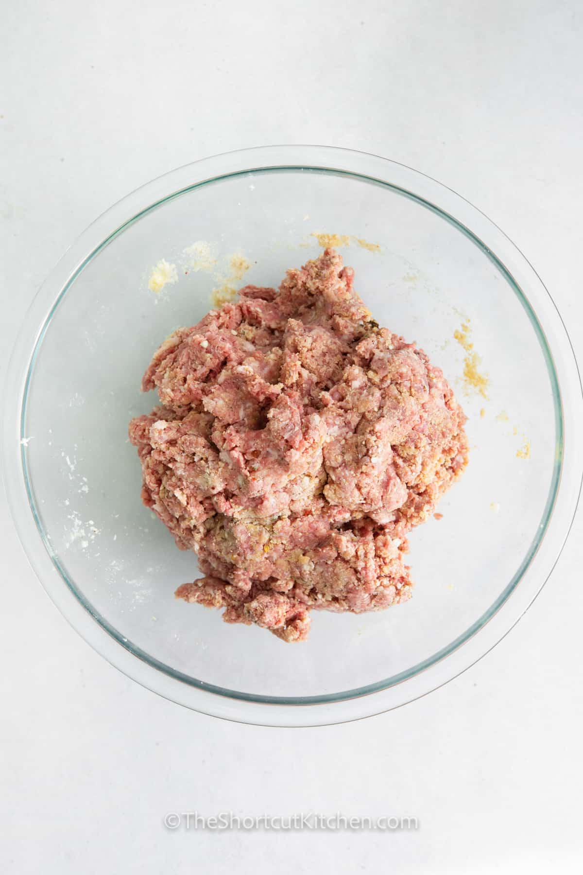 mixed ingredients to make Easy Air Fryer Meatballs