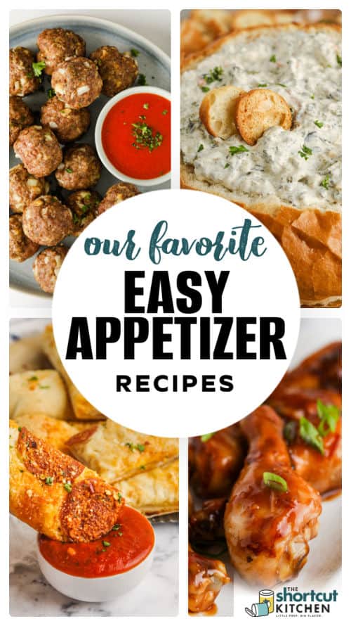 images of Easy Appetizer Recipes with a title