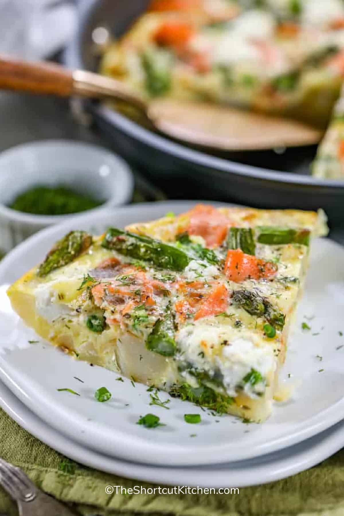 Salmon Asparagus Frittata (10 Minute Prep!) - The Shortcut Kitchen