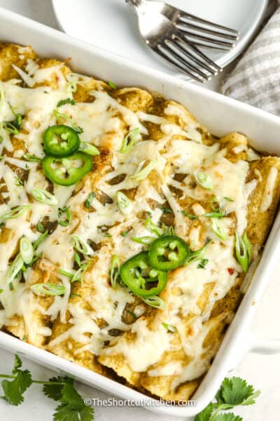 Easy Chicken Enchiladas Recipe (Assembled In Minutes!) - The Shortcut ...