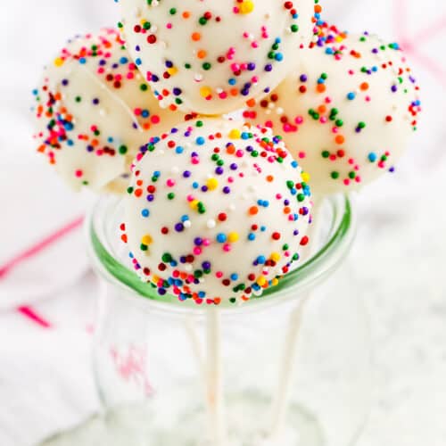 plated Easy Cake Pop Recipe