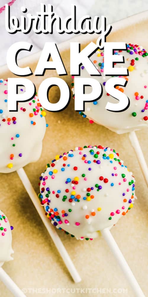 plate of Easy Cake Pop Recipe with a title