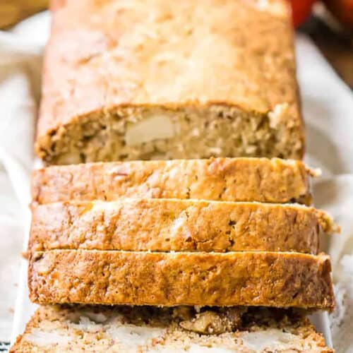 sliced Apple Banana Bread