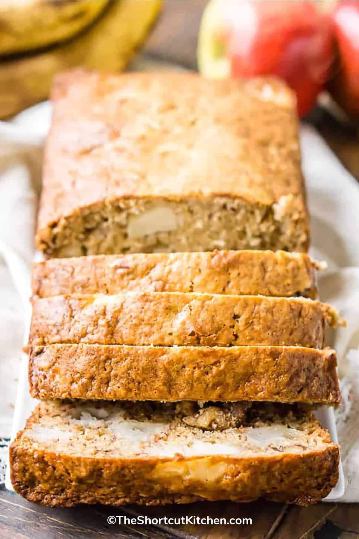 sliced Apple Banana Bread