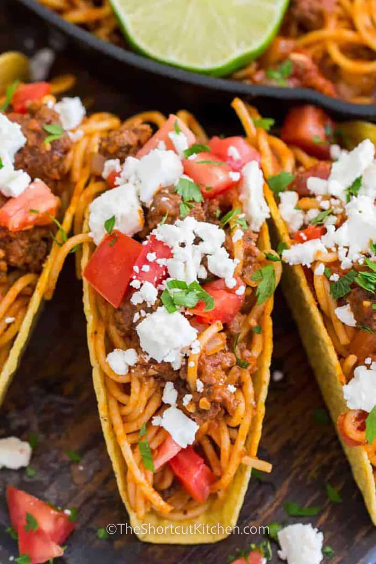 plated Spaghetti Taco