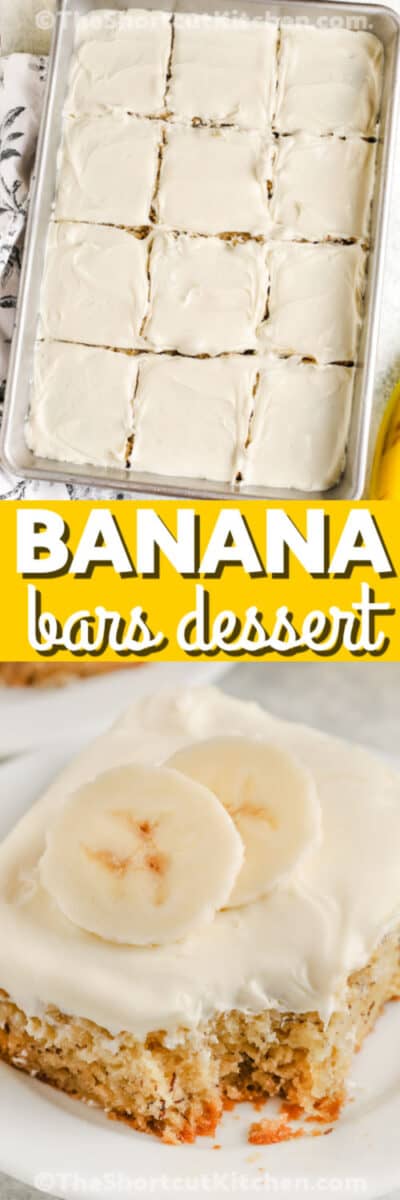 Banana Bars Easy 15 Minute Prep The Shortcut Kitchen   LP Banana Bars TheShortcutKitchen  400x1200 