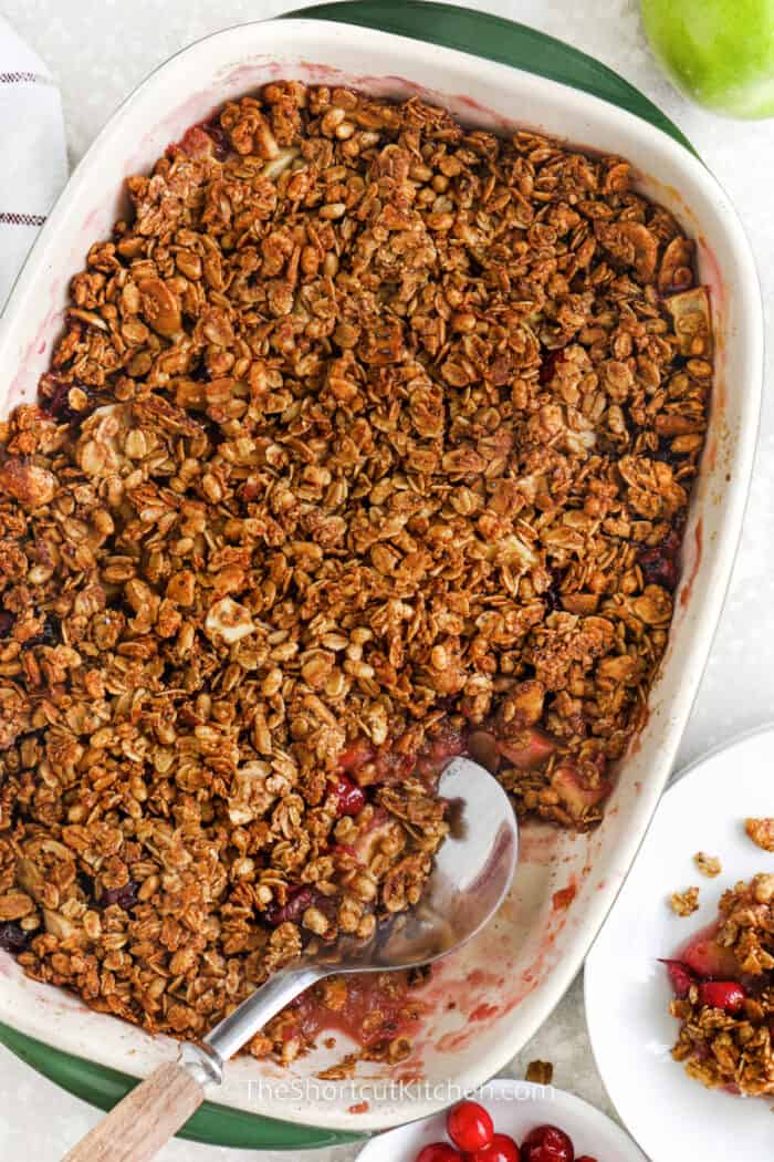 Apple Cranberry Crisp (Sweet, Tart And Delicious!) - The Shortcut Kitchen