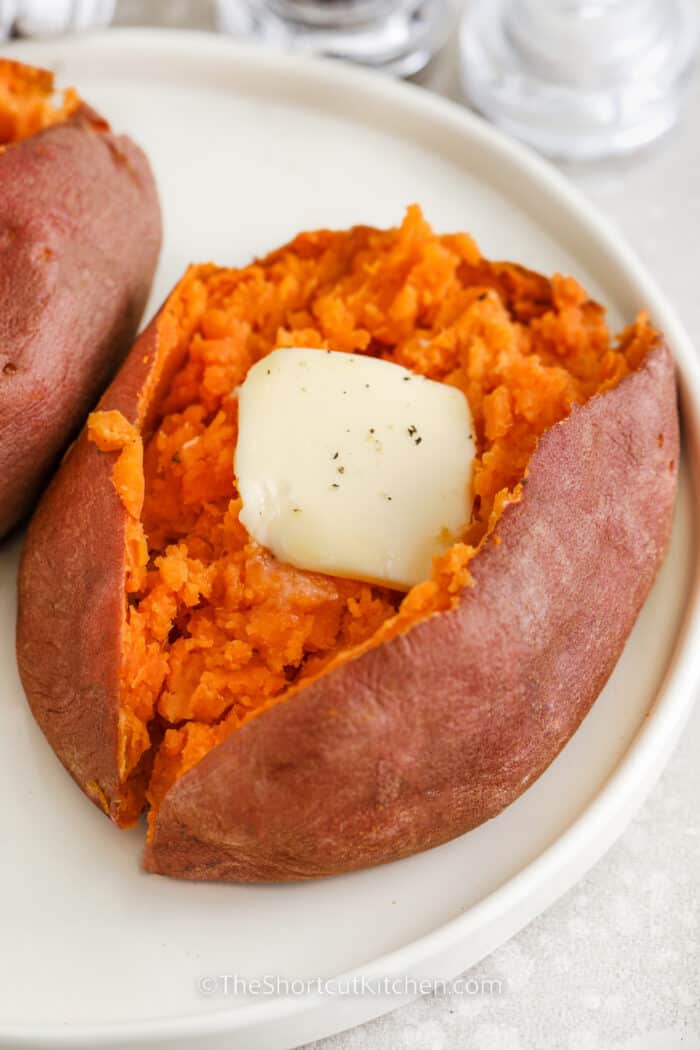 Microwave Sweet Potato (Easy 5 Minute Prep!) - The Shortcut Kitchen