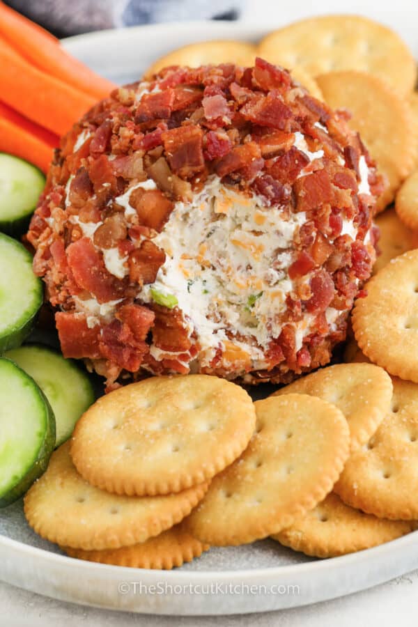Bacon Ranch Cheese Ball (5 Ingredient Recipe!) The Shortcut Kitchen