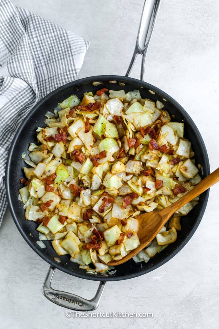 Fried Cabbage and Sausage - The Shortcut Kitchen
