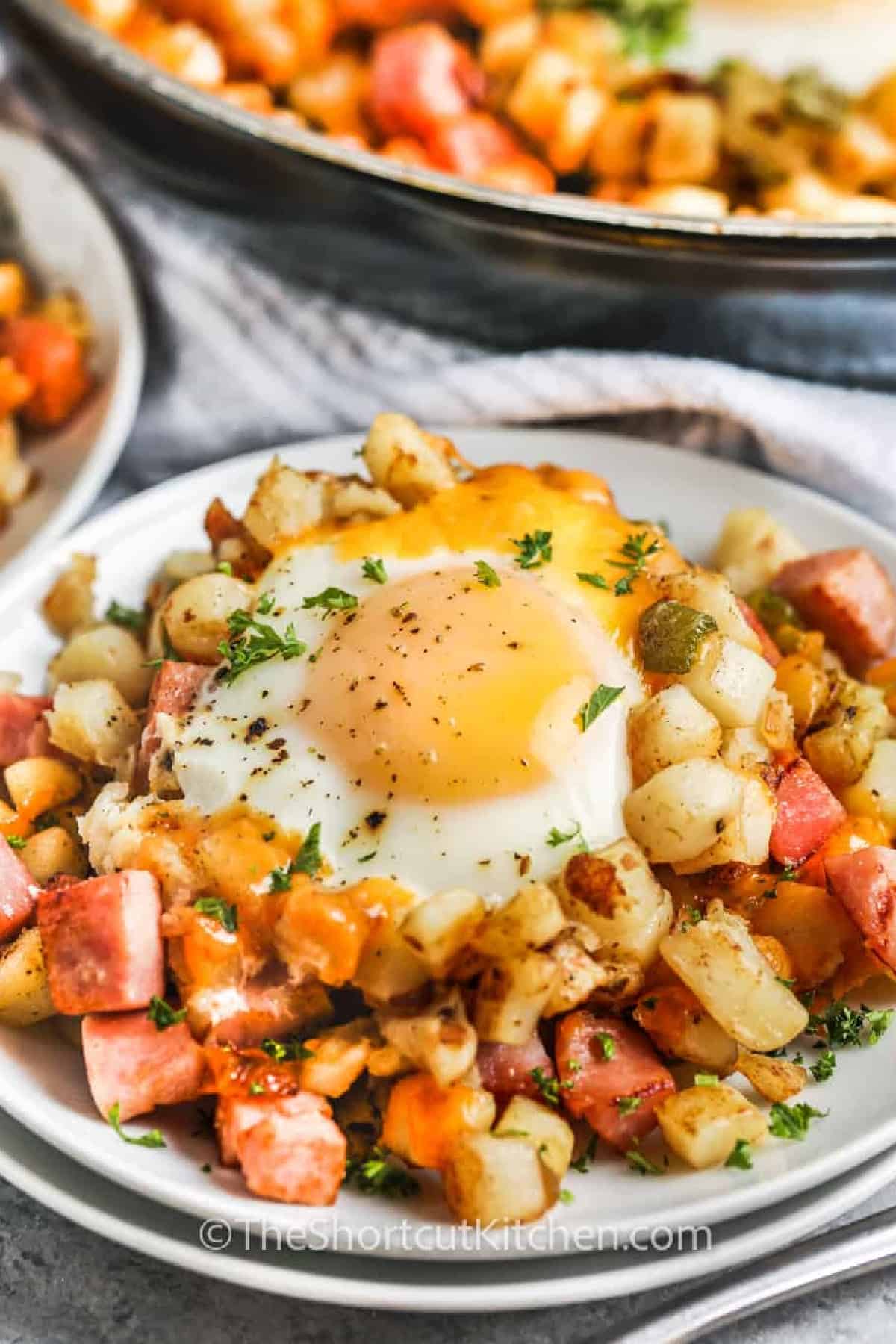 Breakfast Hash With Ham (One Skillet Meal!) - The Shortcut Kitchen