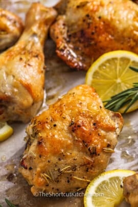 close up of Lemon Rosemary Chicken