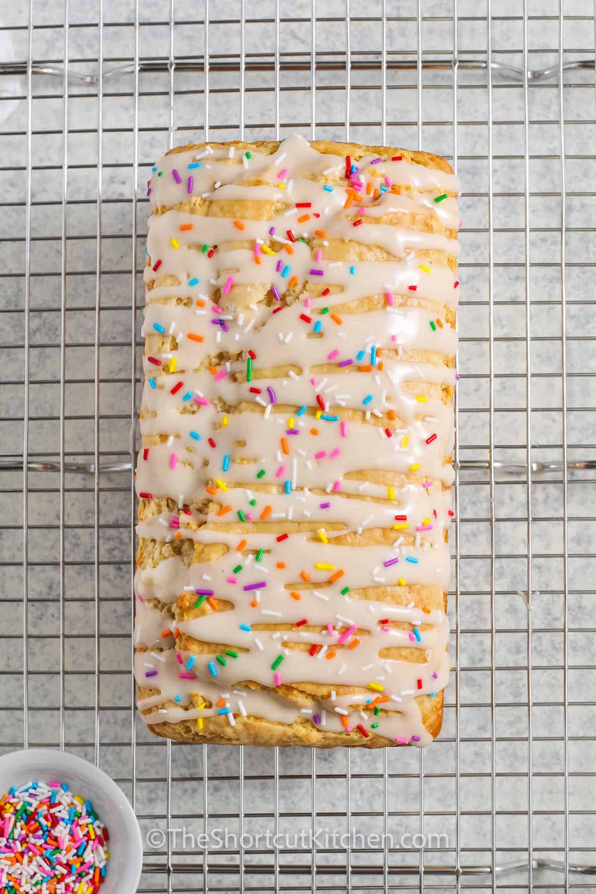 Ice Cream Bread Recipe on a cooling rack