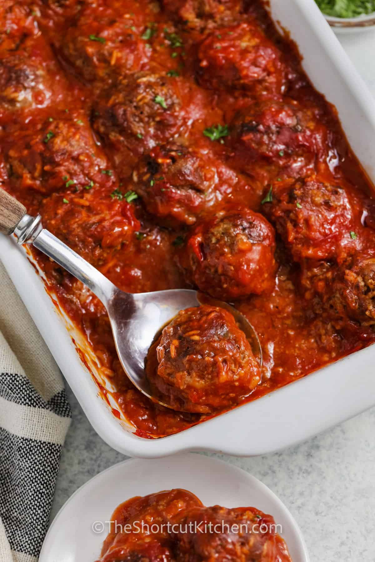 taking Porcupine Meatballs Recipe out of the dish