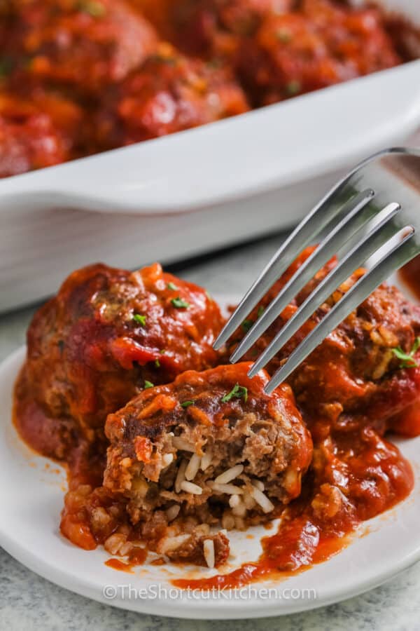 Porcupine Meatballs Recipe (Easy Oven Baked Entree) The Shortcut Kitchen