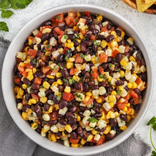 Corn and Black Bean Salad with tomatoes