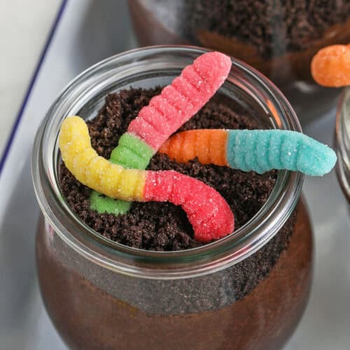 close up of easy Dirt and Worms