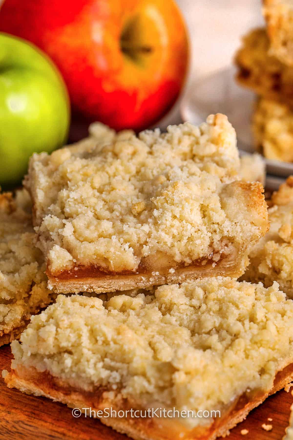 easy Apple Pie Bars in a pile