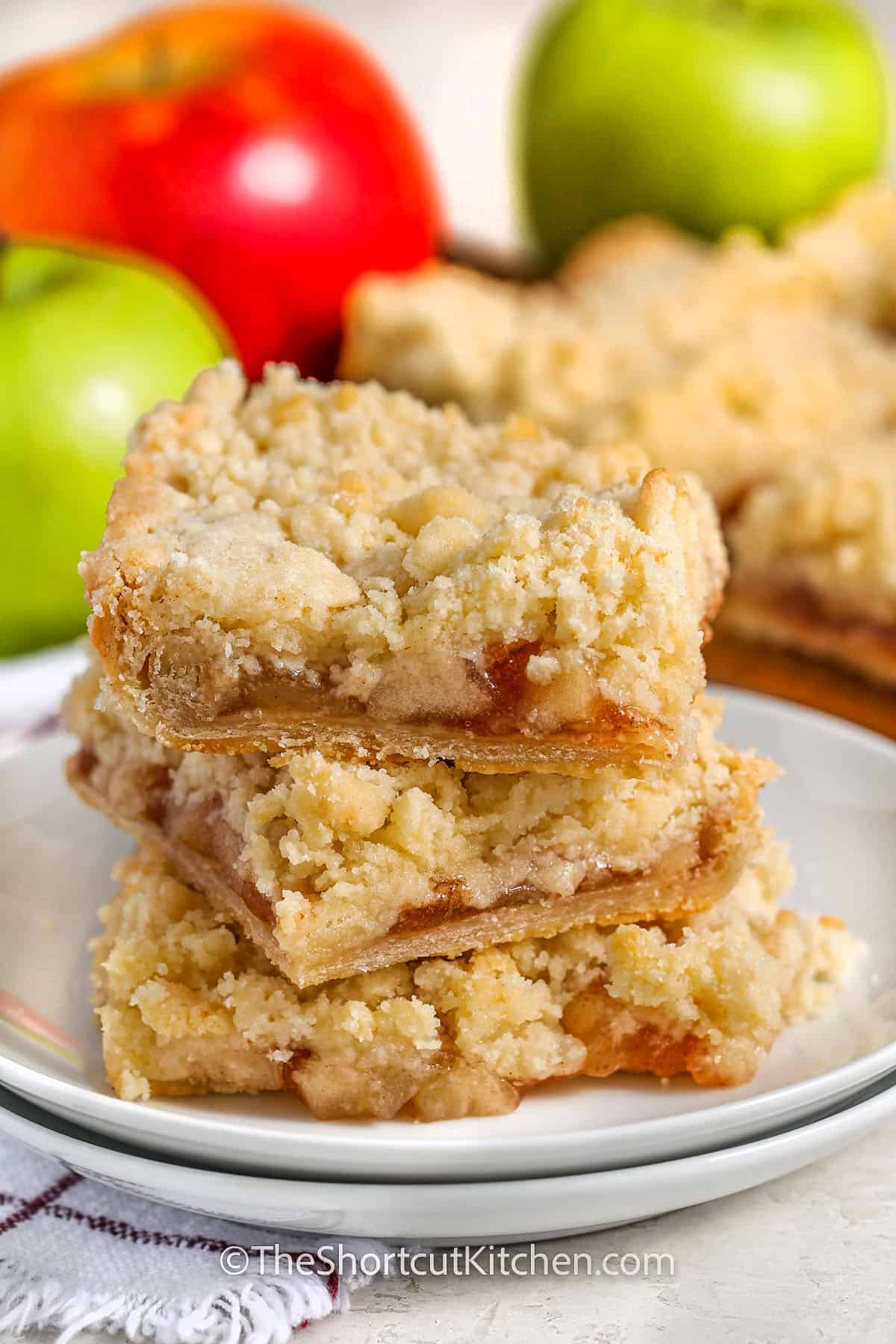 plated Apple Pie Bars