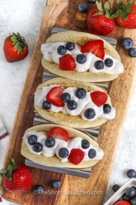 top view of Pancake Tacos